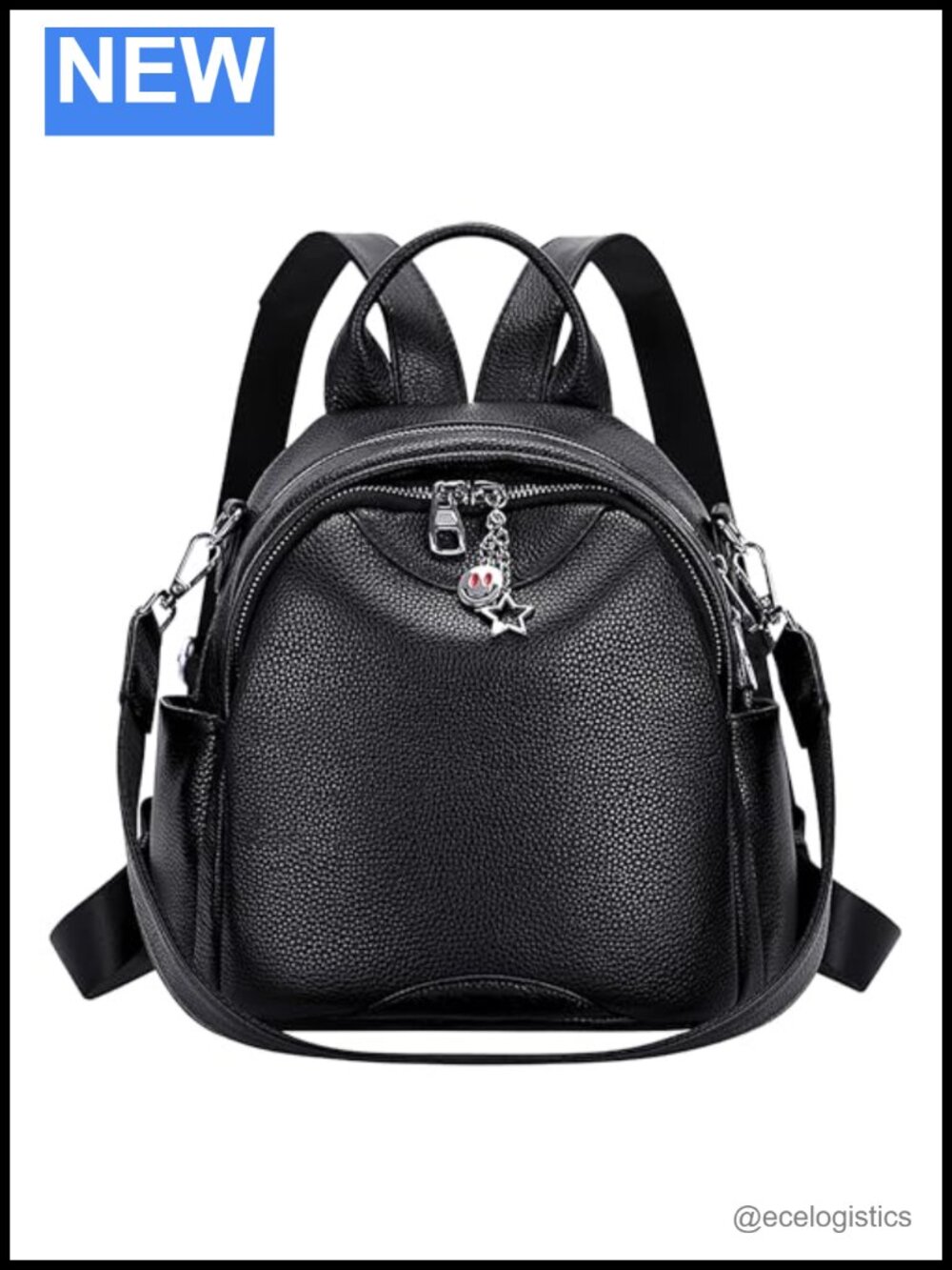 Genuine Leather Backpack Purse Women Convertible Shoulder Handbag Work Daypack